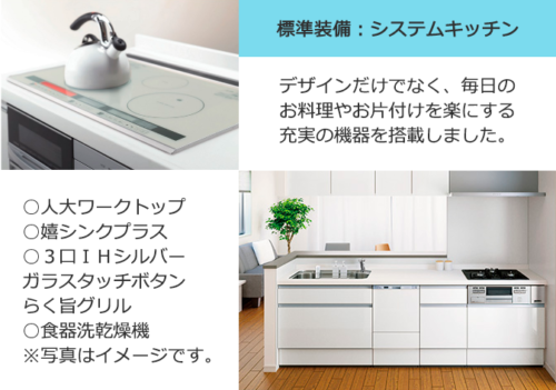 標準装備:システムキッチン